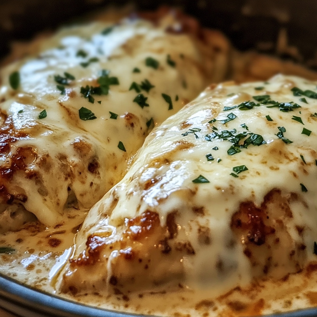 Tender Slow Cooker Cheesy Mozzarella Chicken Recipe