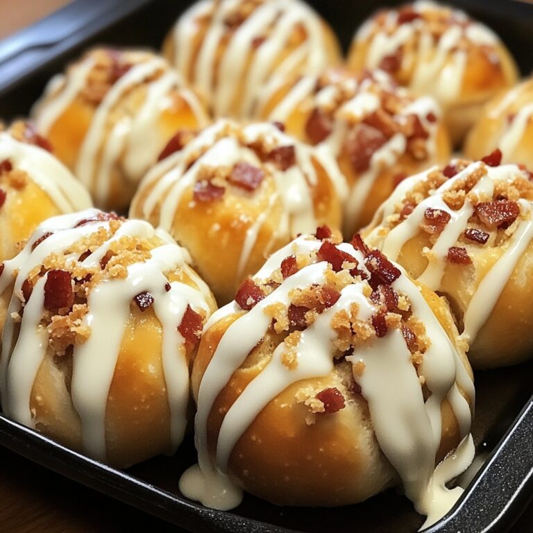 Explosive Buffalo Bacon Pretzel Bombs With Ranch Drizzle Recipe