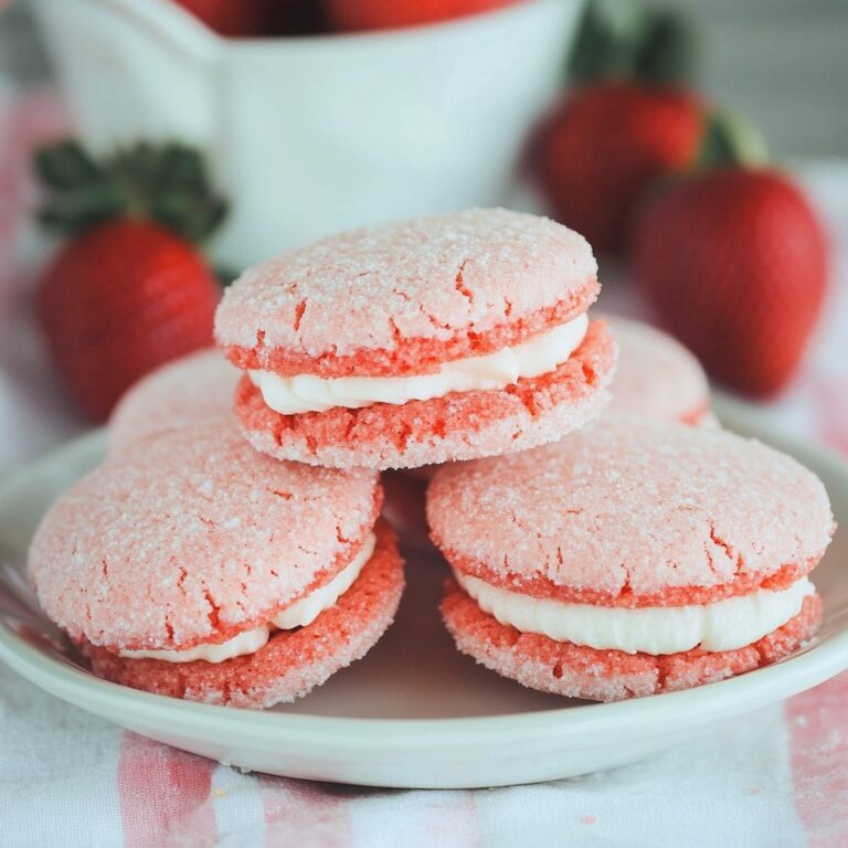 Dreamy Strawberry Cake Mix Sandwich Cookies Recipe