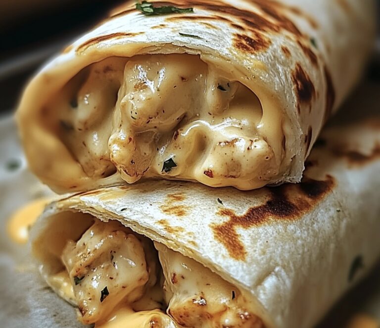 Cheesy Garlic Chicken Wraps Recipe
