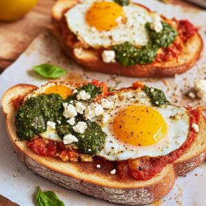 Crispy Shakshouka Toast With Feta Fried Eggs Recipe