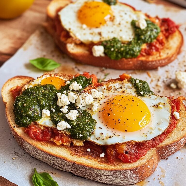 Crispy Shakshouka Toast With Feta Fried Eggs Recipe
