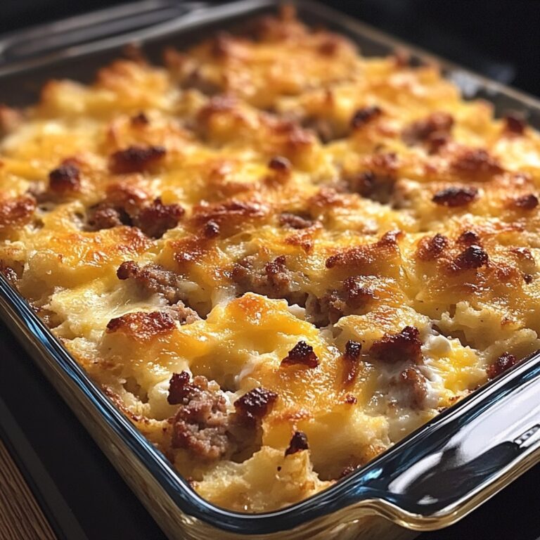 Sausage, Egg And Cream Cheese Hashbrown Casserole Recipe