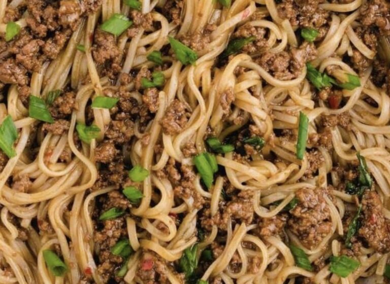 Mongolian Ground Beef Noodles Recipe