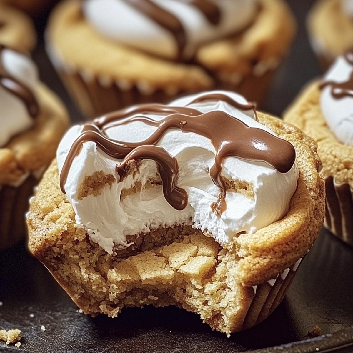 Gooey Smores Cookie Cups Recipe