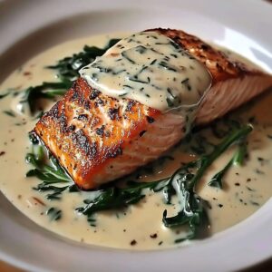 Pan-Seared Salmon With A Creamy Florentine Sauce Recipe