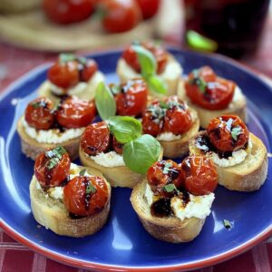 Ricotta Bruschetta With Roasted Tomatoes Recipe