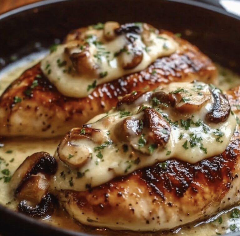 Succulent Garlic Butter Mushroom Stuffed Chicken Recipe