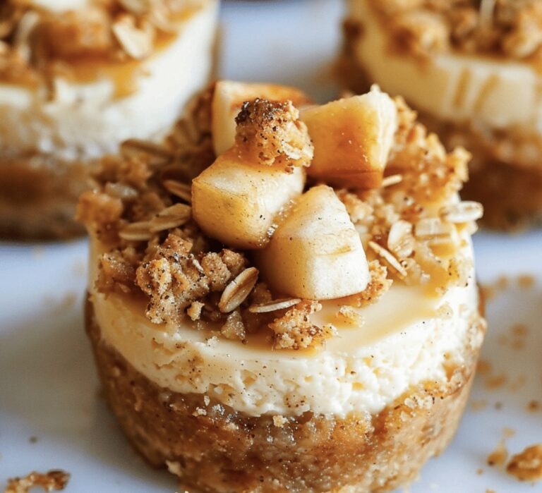Sweet Apple Crisp Mini Cheesecakes Recipe