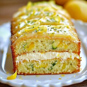 Lemon Zucchini Cake With Cream Cheese Filling Recipe