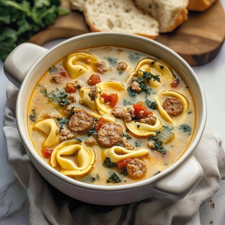 Hearty Spicy Sausage And Tortellini Soup Recipe
