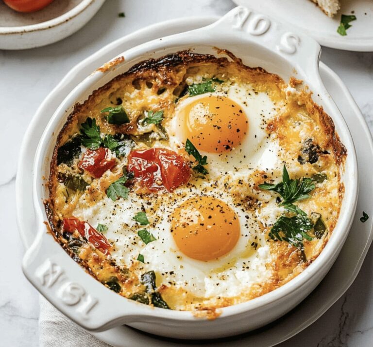 Creamy Baked Feta Eggs Recipe