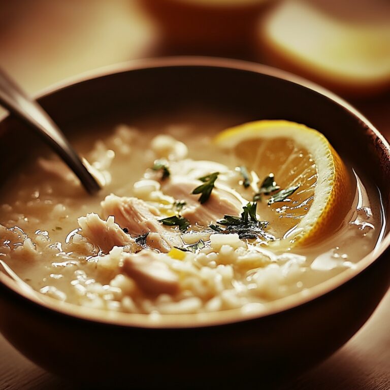Warming Lemon Chicken & Rice Soup Recipe
