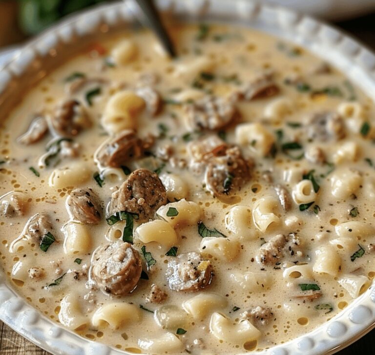Hearty Parmesan Italian Sausage Ditalini Soup Recipe