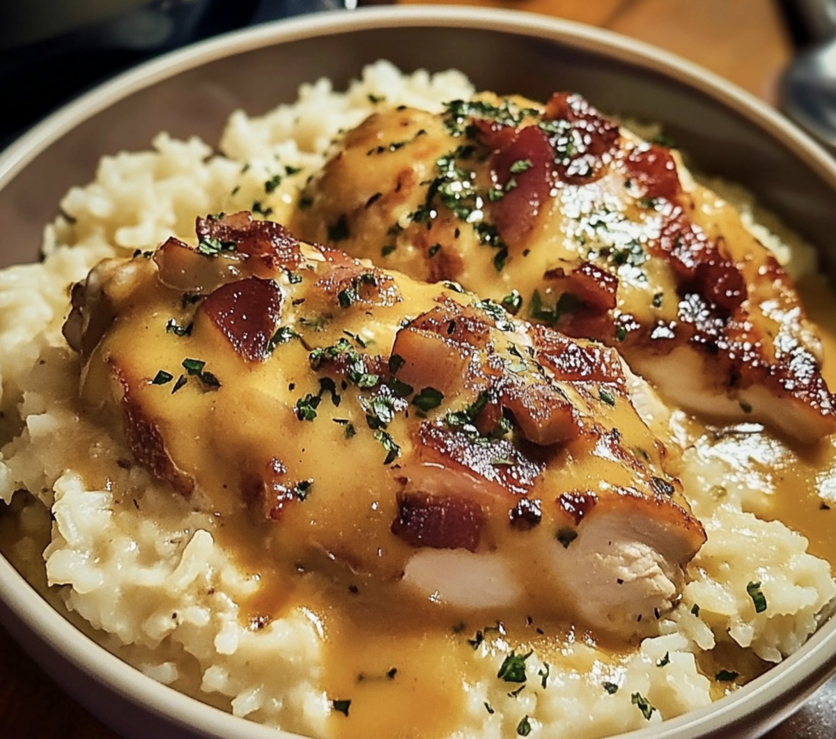 Smothered Chicken And Rice Recipe
