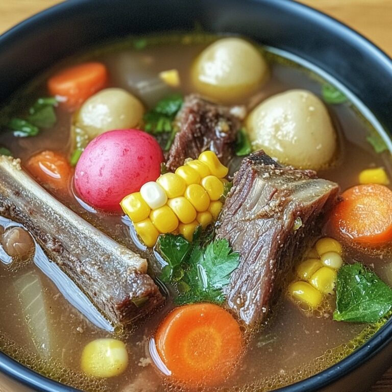 Beef Rib Soup With Carrots, Corn, And Radishes Recipe