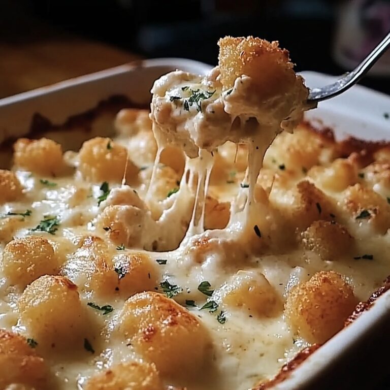 Chicken Alfredo Tater Tot Casserole Recipe