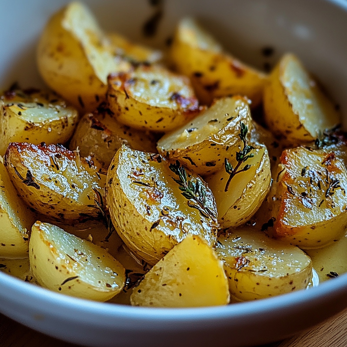 Crispy Lemon Greek Potatoes Recipe