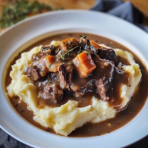 Savory Beef And Gravy With Fluffy Mashed Potato Pillows Recipe
