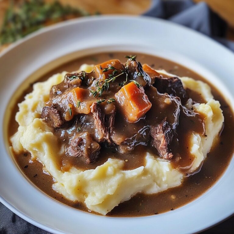 Savory Beef And Gravy With Fluffy Mashed Potato Pillows Recipe