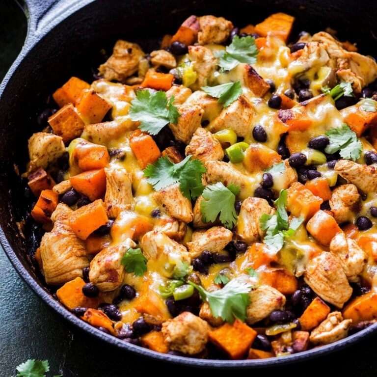 Spicy Mexican Chicken, Sweet Potato, And Black Bean Skillet Recipe