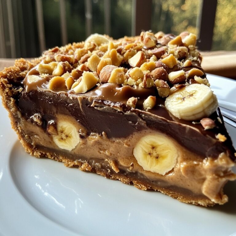 Velvety Banana Gooey Chocolate Peanut Butter Pie Recipe