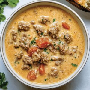 Hearty Sausage Parmesan Cream Cheese Soup Recipe