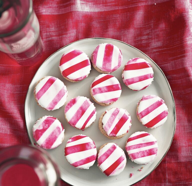 Festive Striped Peppermint Sandwich Cookies Recipe