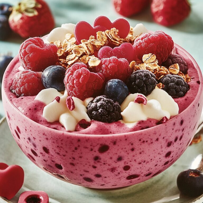 Vibrant Berry Bliss Valentines Smoothie Bowl Recipe