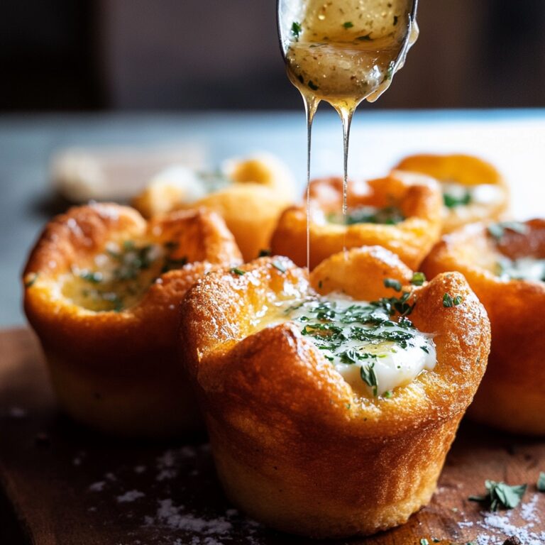 Golden Cornmeal Popovers With Herb Honey Butter Recipe