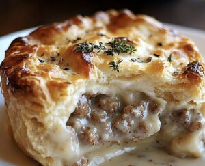 Sausage, Gravy, And Biscuit Pie Recipe