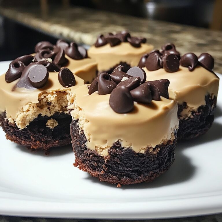 Gooey Chocolate Chip Cookie Dough Brownie Bites Recipe