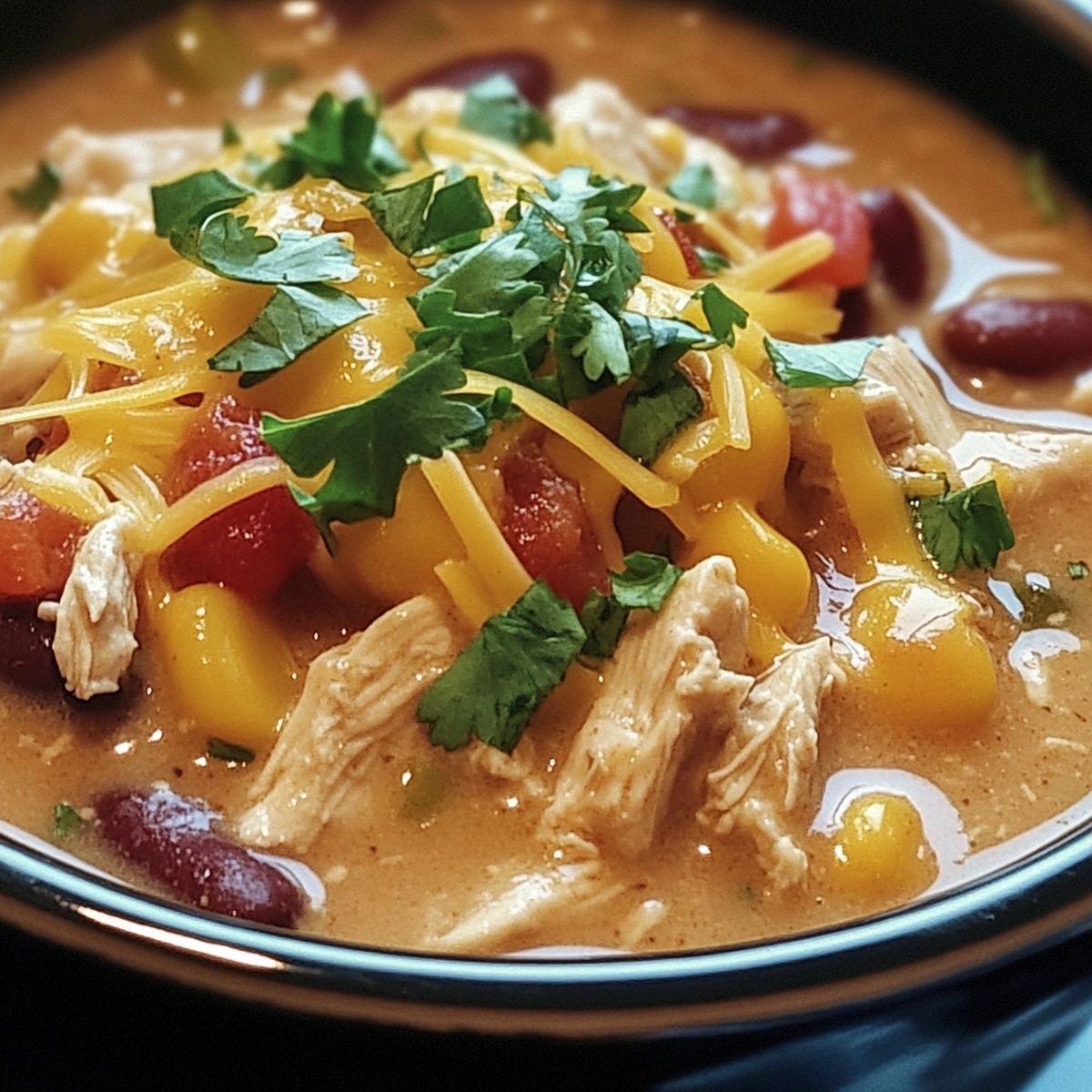 Crockpot Cream Cheese Chicken Chili Recipe