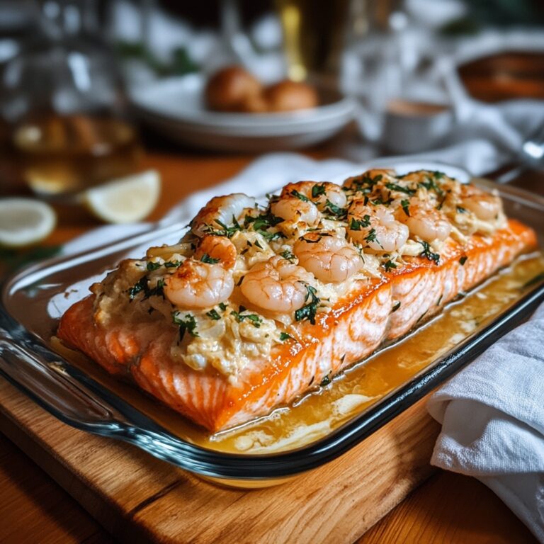 Succulent Crab And Shrimp Stuffed Salmon Recipe