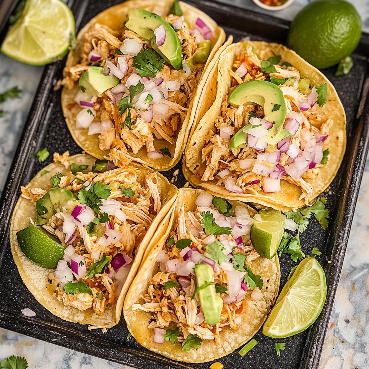 Tender Crockpot Chicken Tacos Recipe