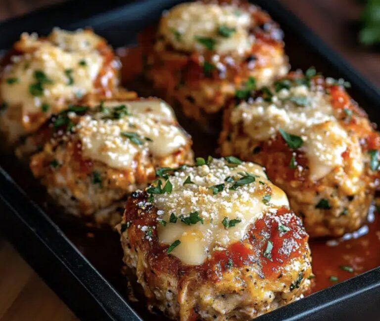 Garlic Parmesan Chicken Meatloaves Recipe