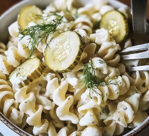 Tangy Dill Pickle Pasta Salad Recipe
