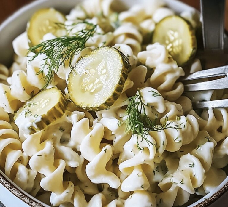 Tangy Dill Pickle Pasta Salad Recipe