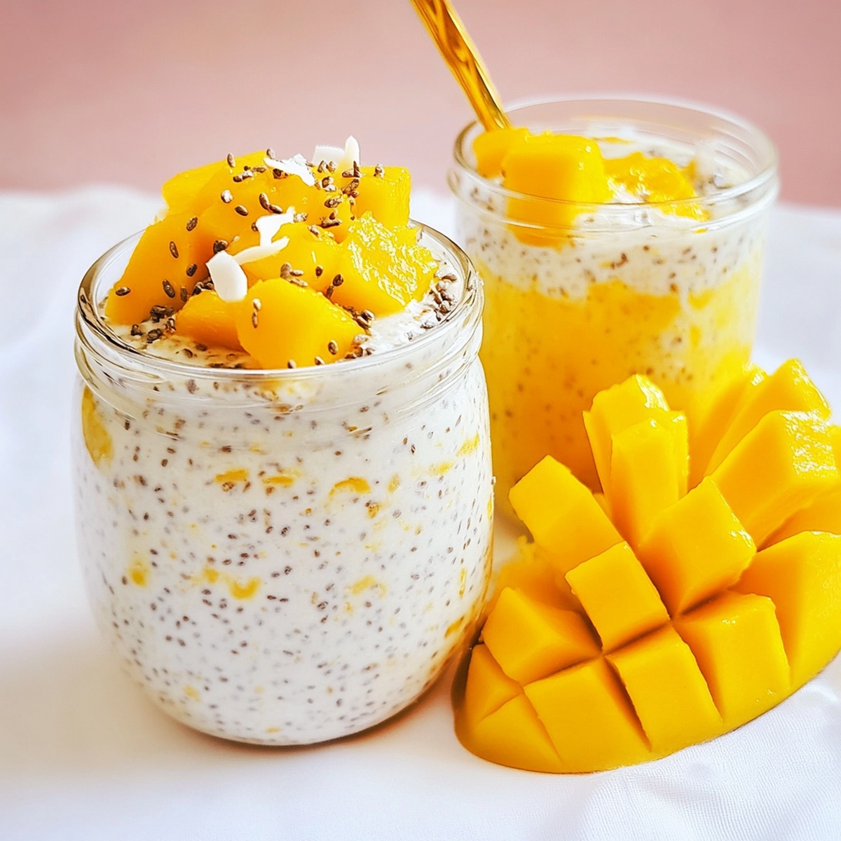 Tropical Mango Coconut Overnight Oats Recipe