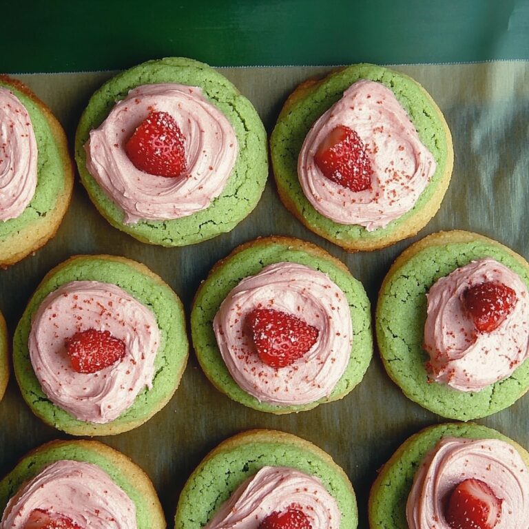Irresistible Strawberry Frosted Matcha Cookies Recipe