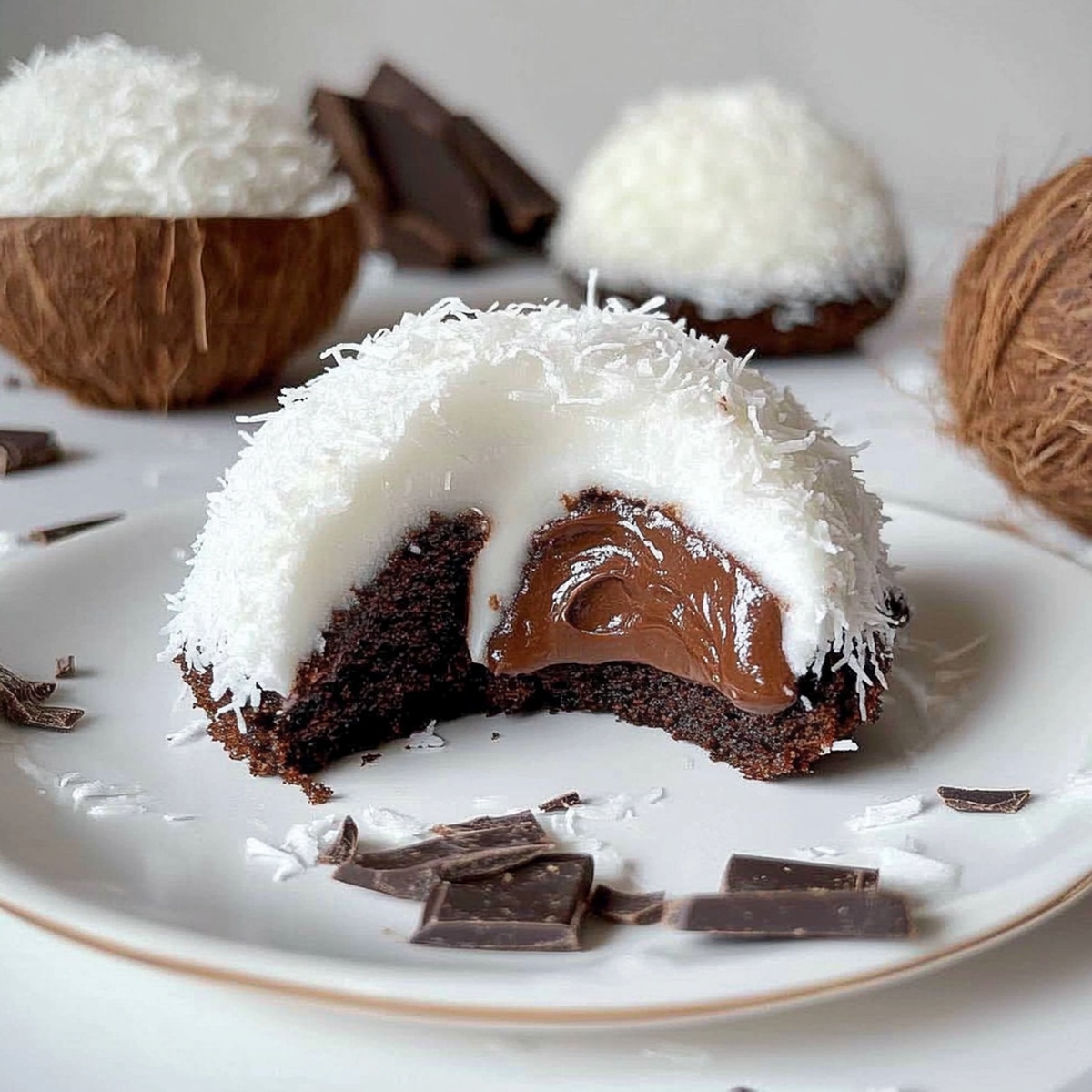 Coconut Dome With Chocolate Spread Recipe