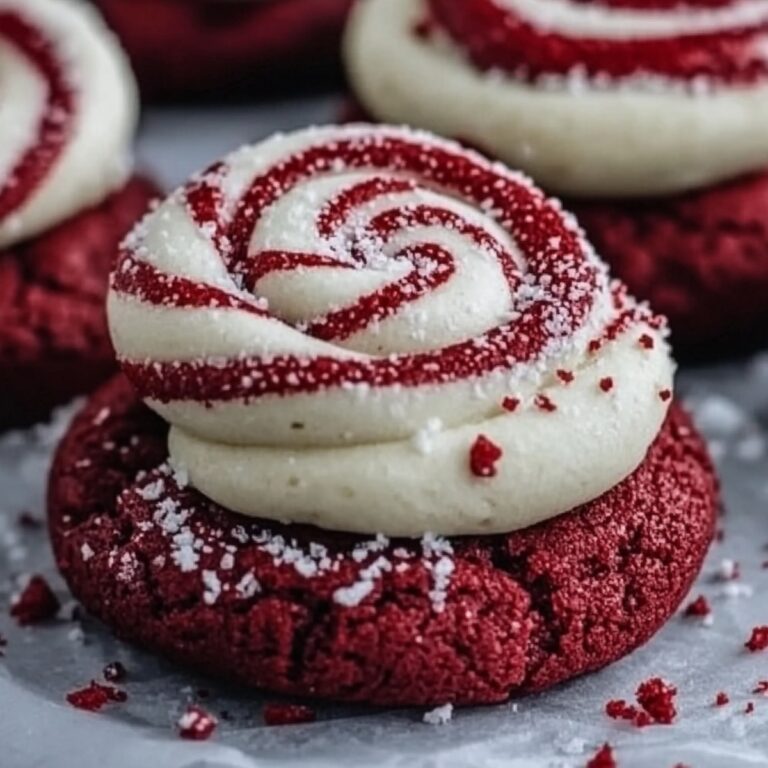 Peppermint Red Velvet Blossom Cookies Recipe