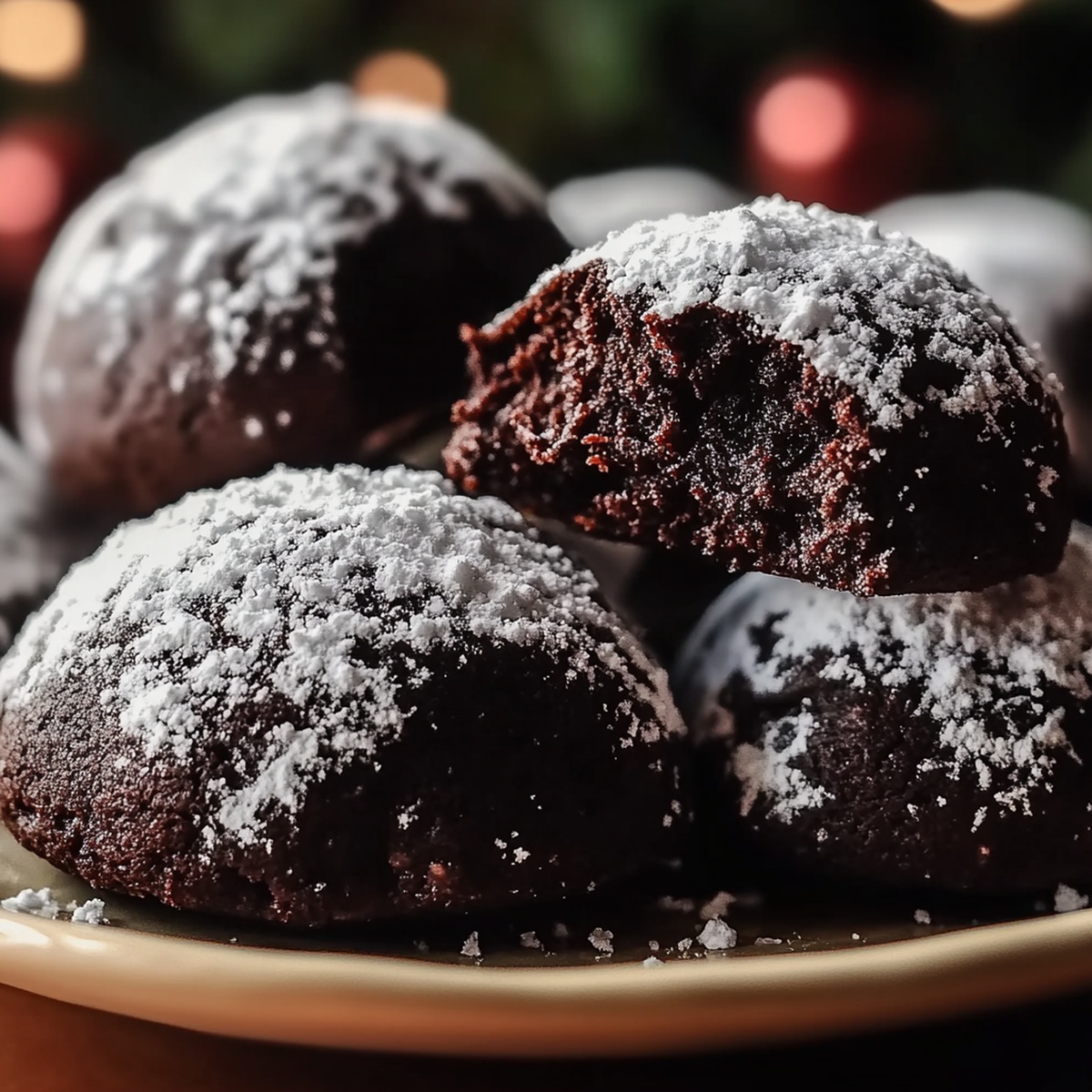 Double Chocolate Snowball Cookies Recipe