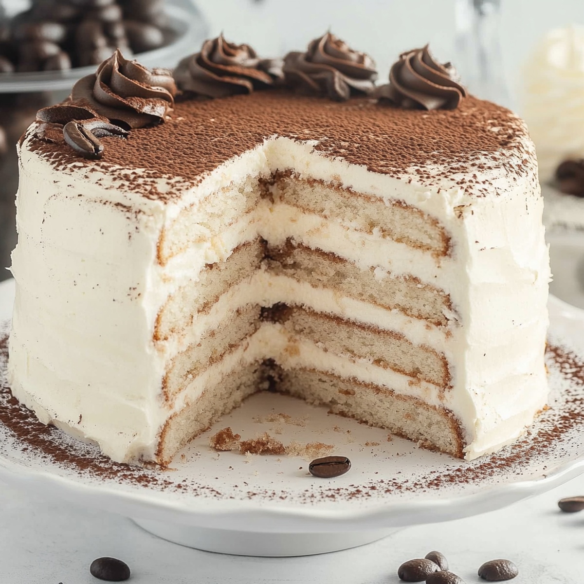 Elegant Coffee Tiramisu Cake Recipe
