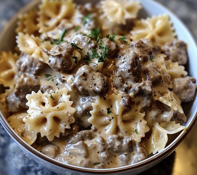 Creamy Beef And Bowtie Pasta Recipe