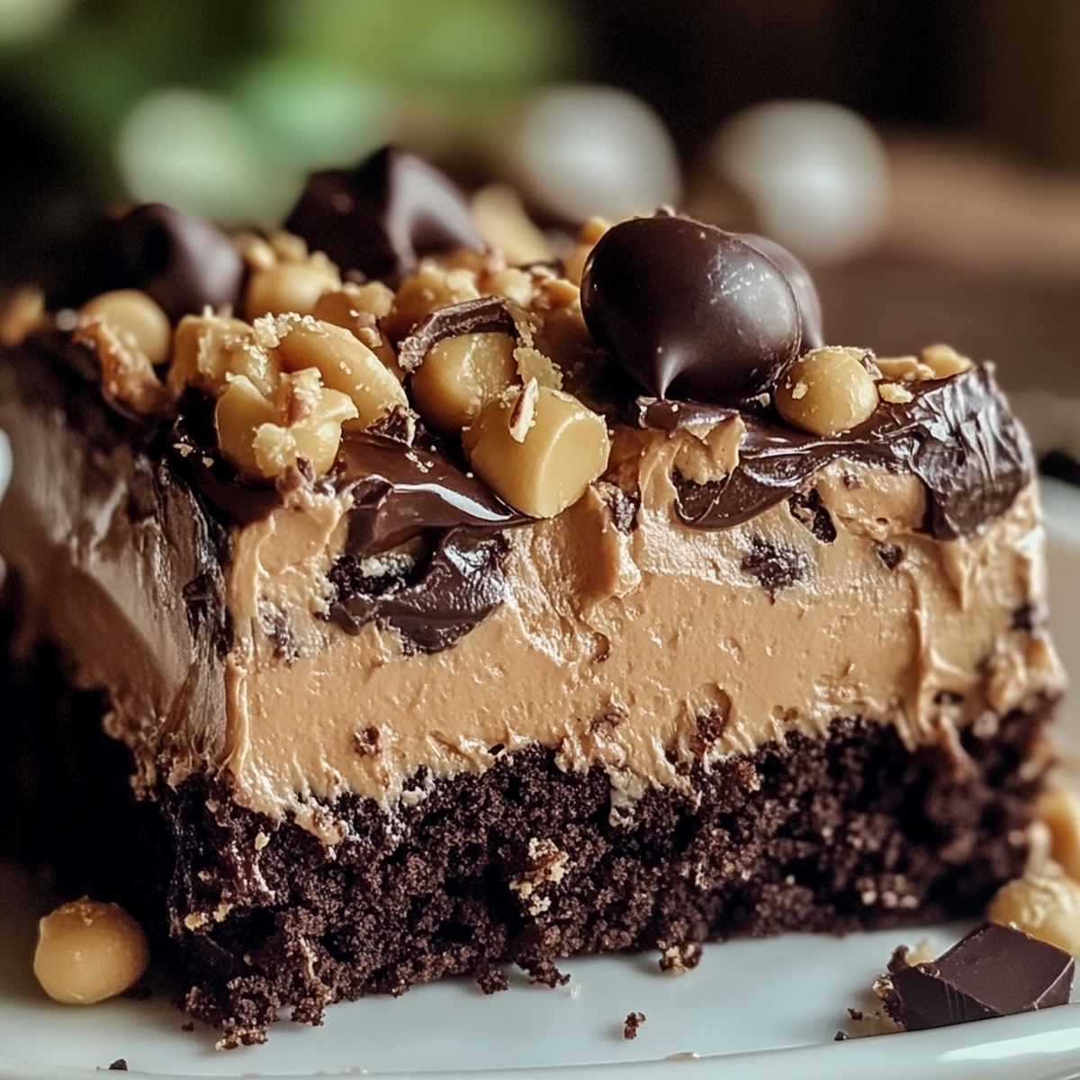 Chocolate Peanut Butter Poke Cake Recipe