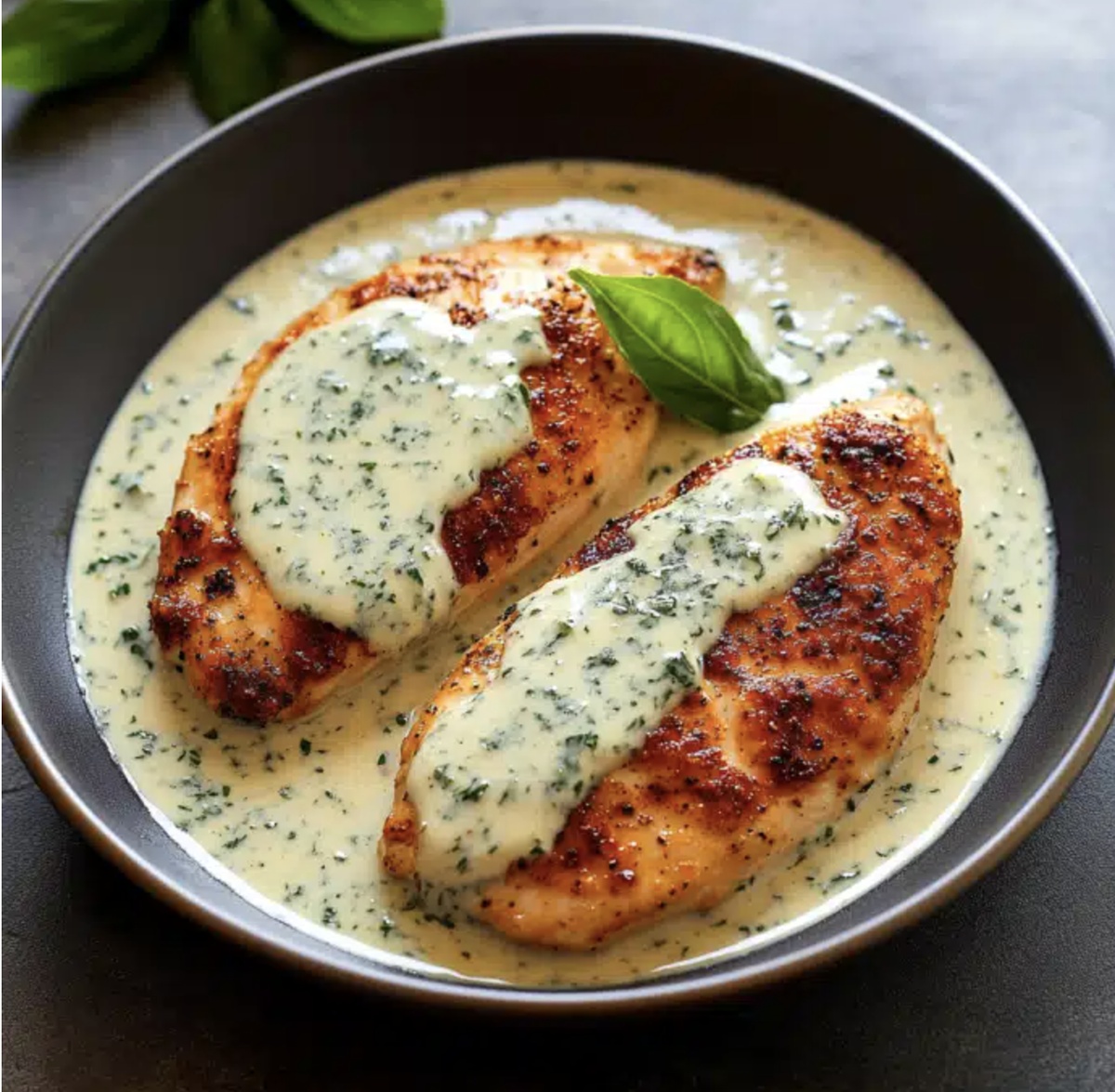 Dreamy Chicken In Basil Cream Sauce Recipe
