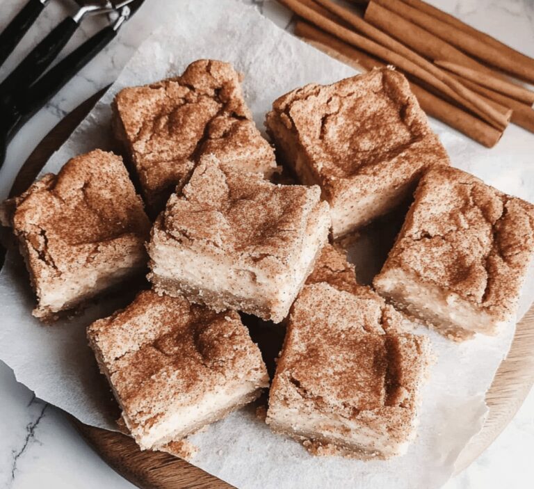 Homemade Snickerdoodle Cheesecake Bars Recipe