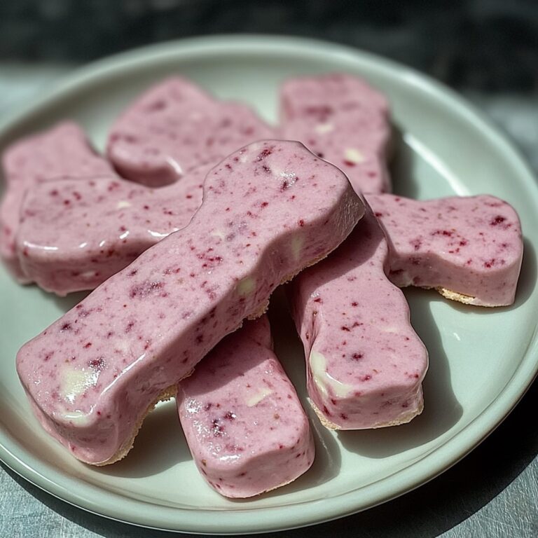 Cool Strawberry And Yogurt Frozen Dog Treats Recipe