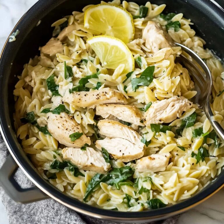 Tangy One Pot Lemon Chicken Orzo Recipe